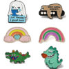 Wholesale Creative cute rainbow cartoon animal brooch