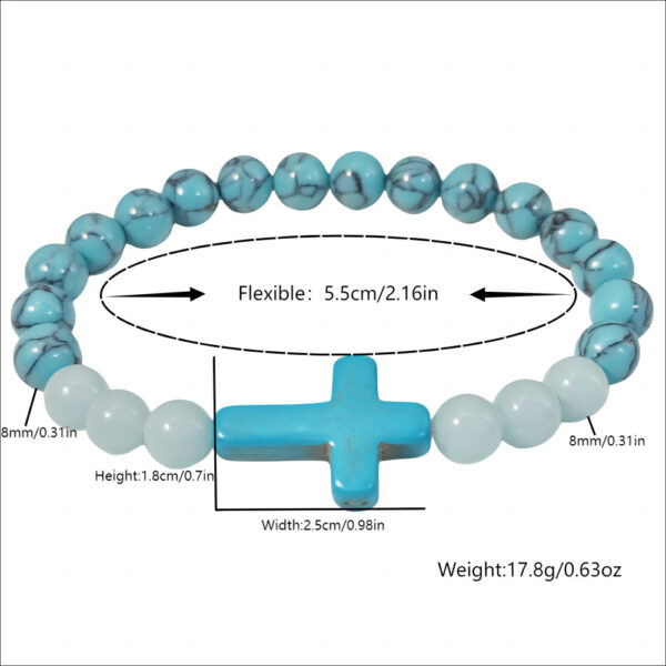 Wholesale Blue And White Couple Luminous Bracelet Turquoise Bracelet