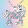 Wholesale Cute Colorful Pony Pendant Children's Necklace