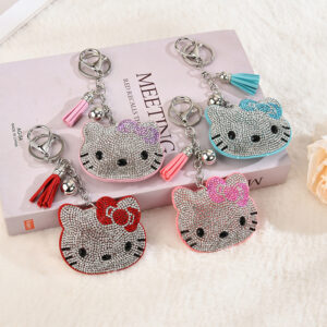 Wholesale Rhinestone Creative Anime Cartoon Studded Hot-Fix Rhinestone Keychain
