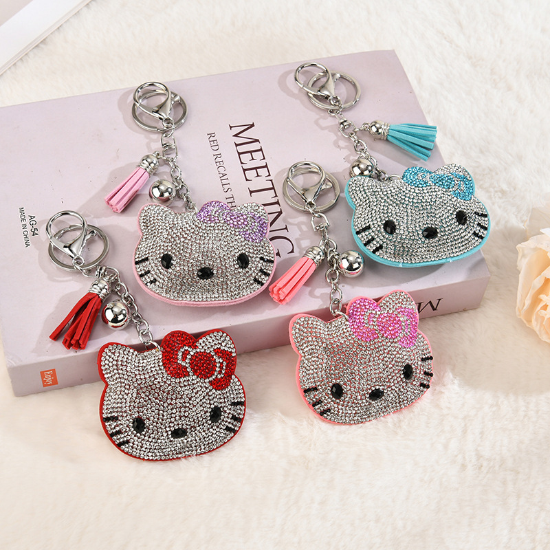 Wholesale Rhinestone Creative Anime Cartoon Studded Hot-Fix Rhinestone Keychain