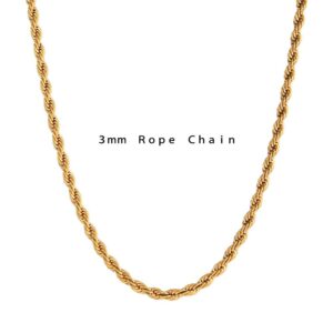 3mm twist chain bracelet 16 5cm