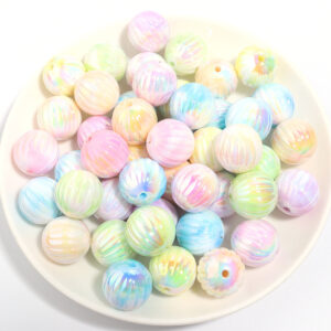 Round beads solid color / Size: 16mm hole 2.5mm