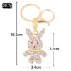 Wholesale rhinestone rabbit keychain, cute cartoon design