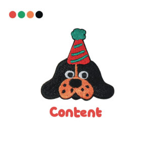 Self-adhesive *black dog* hat dog