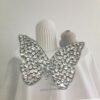 Wholesale Diamond Silver Butterfly Double Layer Self Adhesive DIY Patches