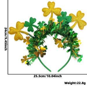 Size Golden Green Clover Hair Hoop / Free size
