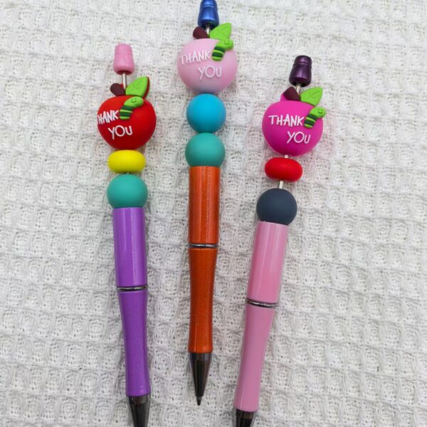 Wholesale 10pcs 3D Apple Education Silicone DIY Beads