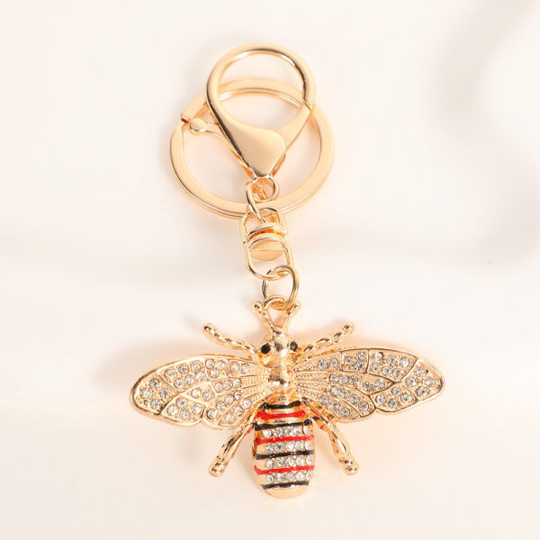 Wholesale Cartoon Hornet Diamond Set Metal Keychain