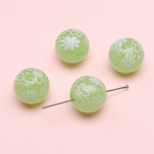 Ball 16mm aperture about 2.5mm green / 2/bag