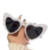 Wholesale Heart shaped Party Love Pearl Sunglasses
