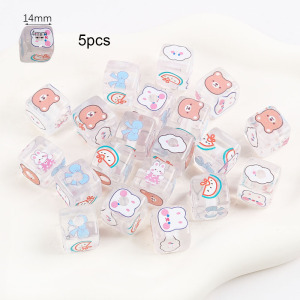 03 # 5 square cartoon / Sold by pack 5 pieces/pack