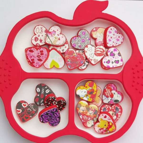 O1CN01mivEJ71XL04jRlirF_2221270072906-0-cib Wholesale Valentine's Day heart-shaped multi pattern printed Focal Beads