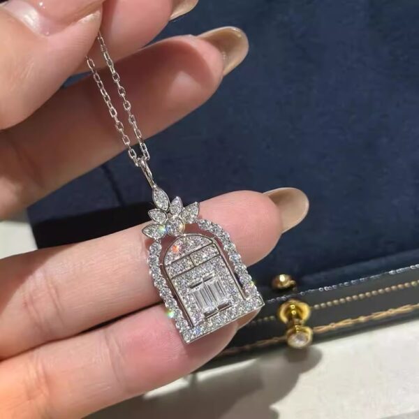 Wholesale The Gate of Happiness Full Diamond Castle Necklace