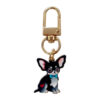 Wholesale Alloy Color Printed Bow Tie Dog Pet Metal Keychain