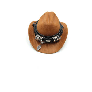 Brown cowboy hat cowboy hat leaf style / L code
