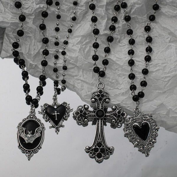 Wholesale Alloy Cross Tombstone Dark Gothic Necklace