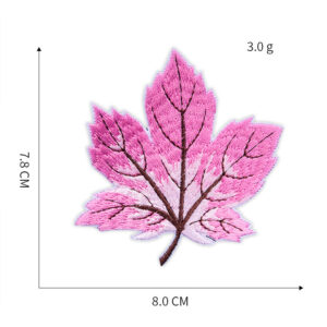 Purple maple leaf cloth stickers 9#