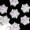 Wholesale Christmas Alloy Double-Sided Snowflake Straight-Hole Loose Beads