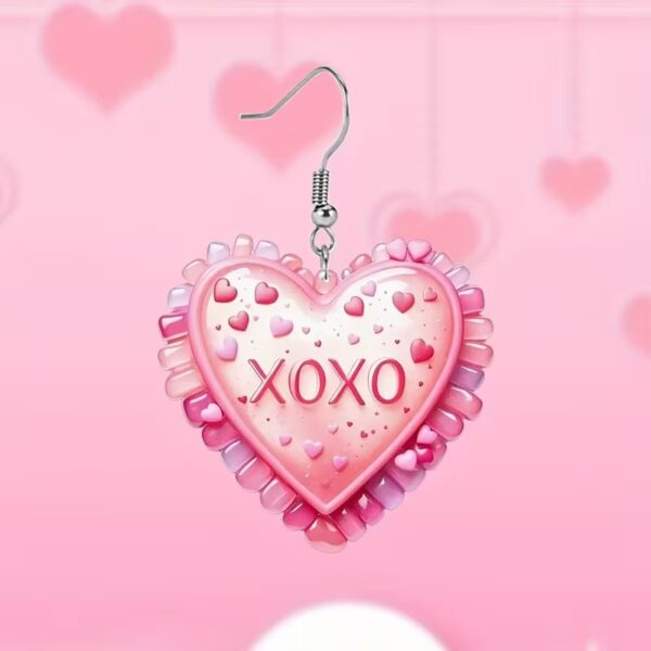 O1CN01mppDGO1XFVK2bPs5C_2219521202894-0-cib Wholesale Valentine's Day Flat Acrylic Pink Heart Earrings