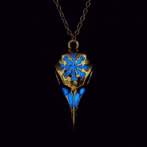 Ancient bronze blue light