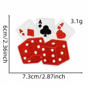 Playing card embroidery patch 3#