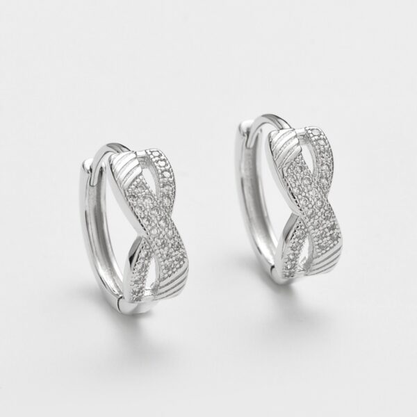 Wholesale French-Style Zircon Cross Earrings Niche Simple Temperament Women