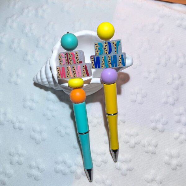 Wholesale Boy Girl Mom Silicone Cartoon Beads 10pcs/pack