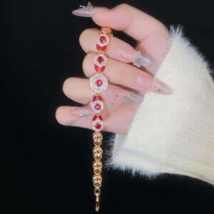 Red zirconium bracelet