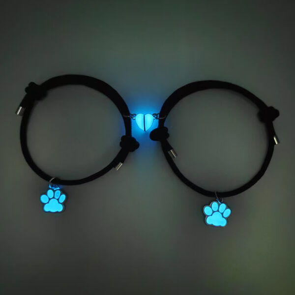 Wholesale Luminous Cat Paw Dog Paw Love Magnet Magnetic Friendship Bestie Gift Personalized Model