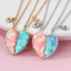 Wholesale Best Friend Necklace Set Magnet Pair of Sequins Onion Powder Glue