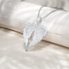 Wholesale Silver Angel Wings Heart Wings Necklace