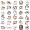 Wholesale 60pcs cartoon cat and rabbit graffiti watercolor proof vinyl stickers
