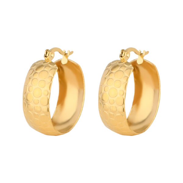 Wholesale Stainless Steel Earrings Simple Temperament ins Style Gold Plated Wheat Earrings