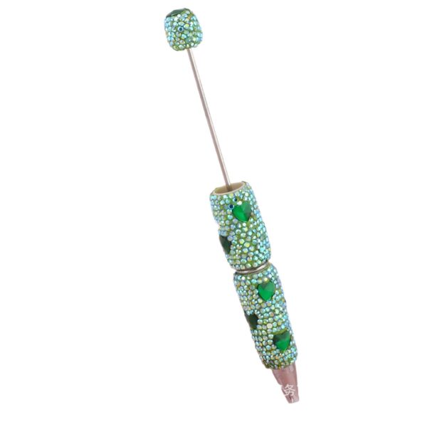 Wholesale Heart-Shaped Colorful Full Diamond DIY Fancy Beadable Pens