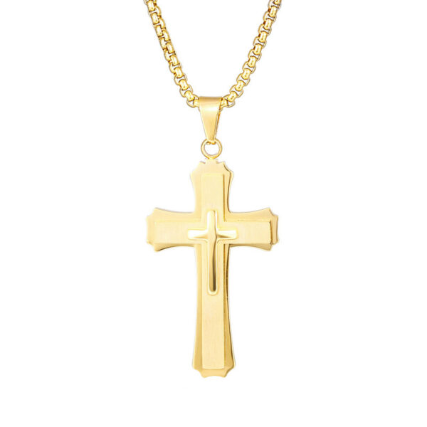 Wholesale Stainless steel cross pendant necklace