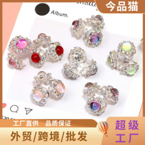 Wholesale 10pcs Mermaid pearl claw setting alloy large hole beads