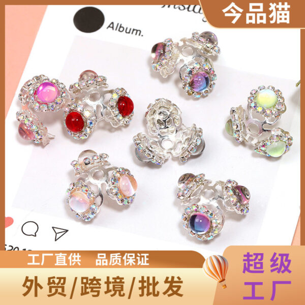 Wholesale 10pcs Mermaid pearl claw setting alloy large hole beads