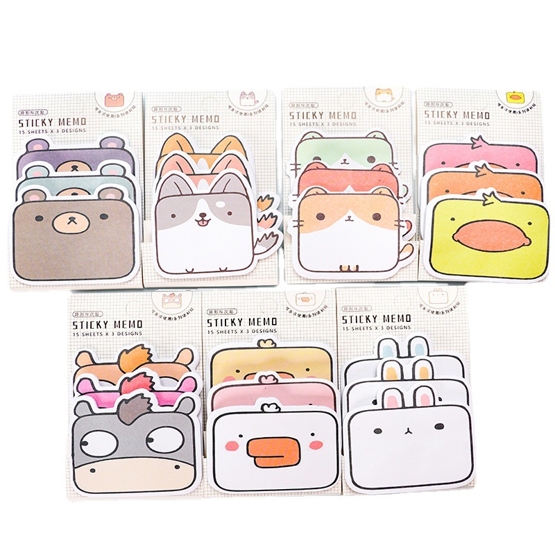 Wholesale Cute cartoon sticky notes