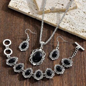 Black three-piece suit