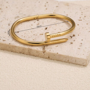 Stainless steel gold nail bracelet g8