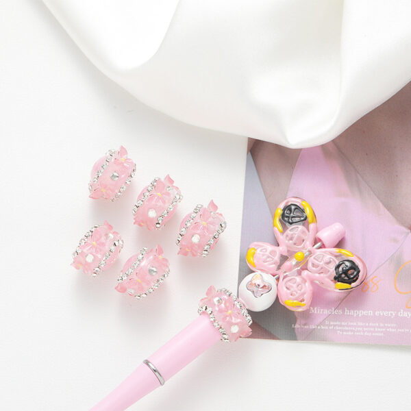 O1CN01n5XfKW25LB0092p5B_2217520477509-0-cib Wholesale 10pcs Butterfly Flower Beads Acrylic Beaded DIY Handmade Material