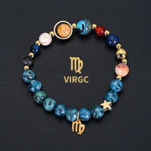 Virgo - Blue Black Spotted Stone