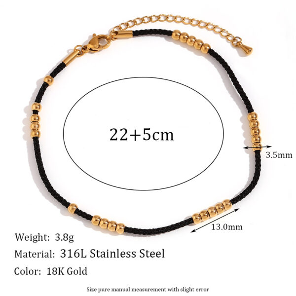 Wholesale European and American fashion popular niche vintage bracelet stainless steel 18K gold plated micro inlaid Natural Stone Devil's Eye bracelet