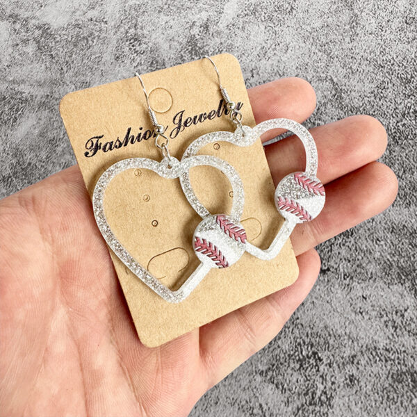 O1CN01nA7uLL1zp3FF7PShN_2215459036762-0-cib Wholesale Mother's Day ball sports earrings hollow acrylic love