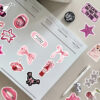 Wholesale 50pcs Cartoon Pink Daily Waterproof Vinyl Stickers