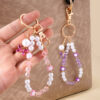 Wholesale Handmade Beaded Accessories English Letter Keychain