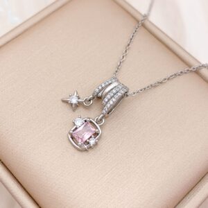 Xl5011 star square combination necklace silver