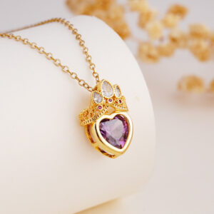 Crown love purple gold 1487