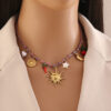 Wholesale Bohemian Braided Starfish Conch Beach Necklace